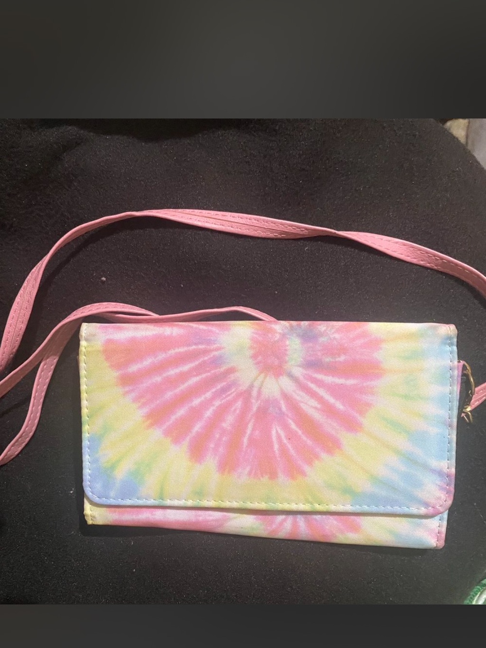 Tie-Dye Pastel Crossbody Wallet - Pink